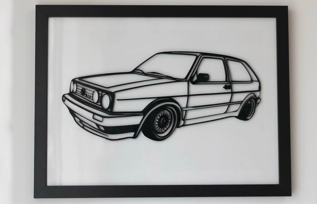 Silueta Coche Metacrilato Negro