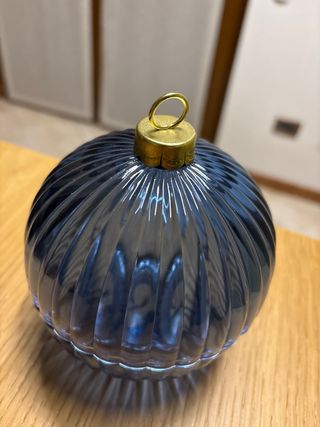 Decorazione Sfera Blu Vetro Oro