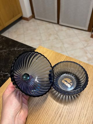 Decorazione Sfera Blu Vetro Oro