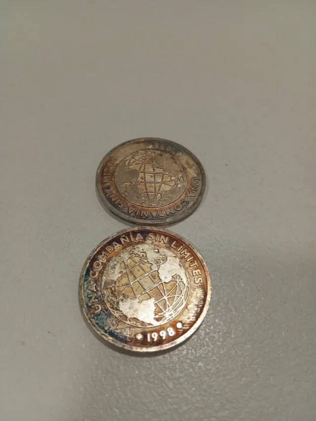 Moneda Telefónica Ampliación Capital 1998 plata