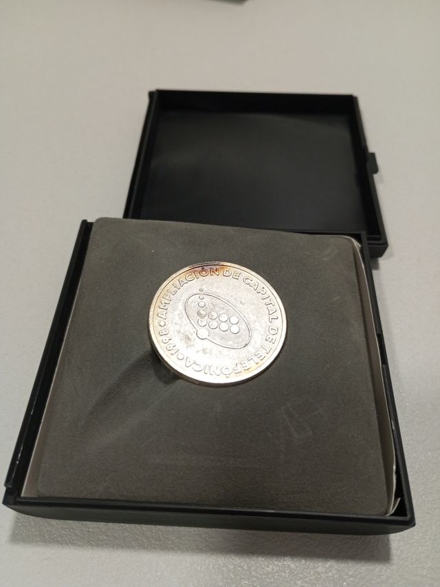 Moneda Telefónica Ampliación Capital 1998 plata