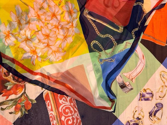 Pañuelo Seda 100 % Carolina Herrera Multicolor