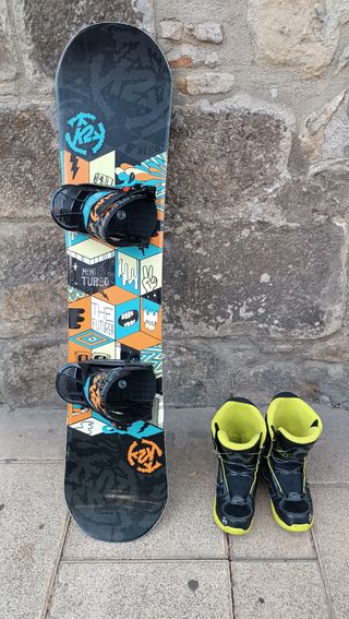 TABLA SNOWBOARD K2 MINITURBO 120 CMS + BOTAS 36