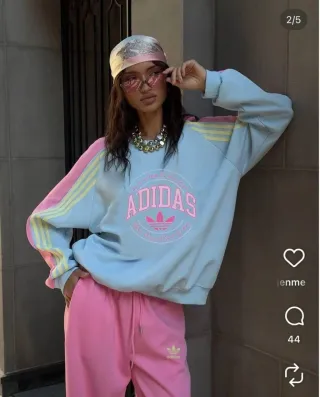 Conjunto Adidas Sudadera y Pantalón Rosa Azul