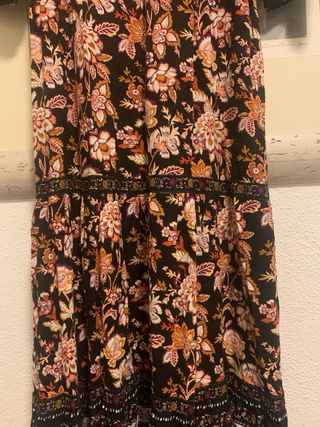 Vestido Sfera Longo Manga Comprida Floral