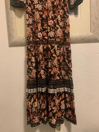 Vestido Sfera Longo Manga Comprida Floral