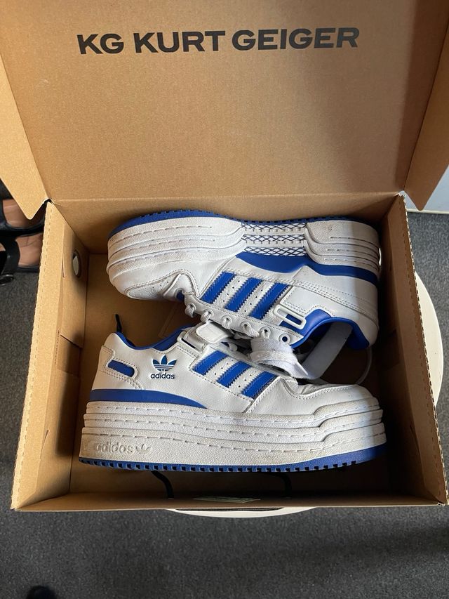 Adidas Triple Platforum Low Blancas y Azules