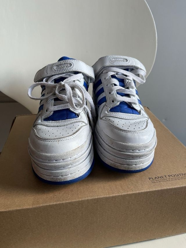 Adidas Triple Platforum Low Blancas y Azules
