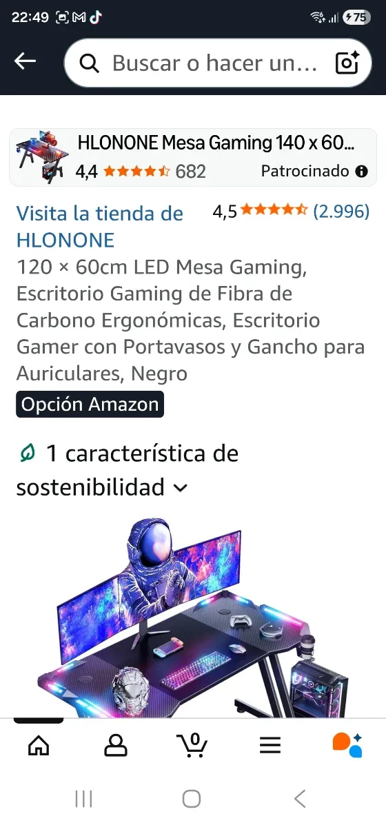 Mesa Gamer Negra