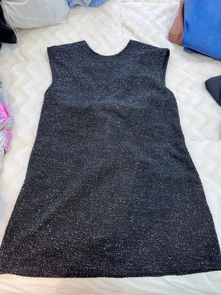 Vestido fiesta negro con lazo