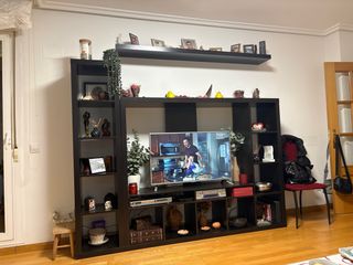 Mueble TV Ikea Negro/Marrón
