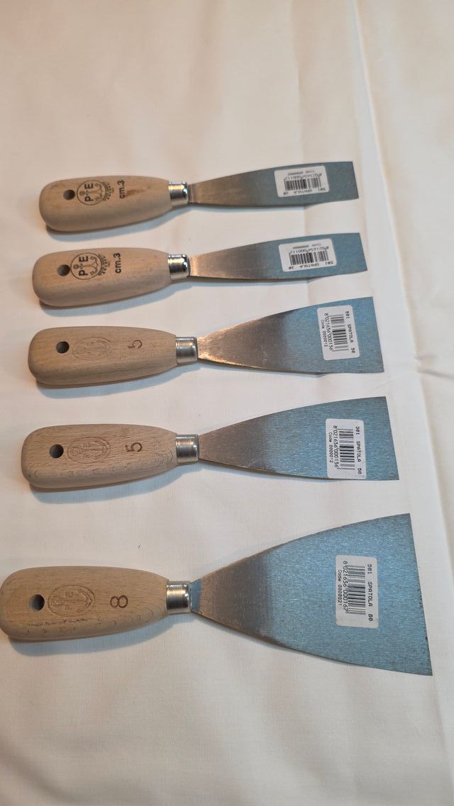 Set 5 Spatole Pittore Legno
