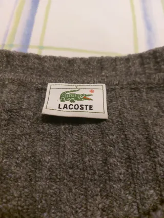 Jersey Lacoste Lana Gris Talla 7