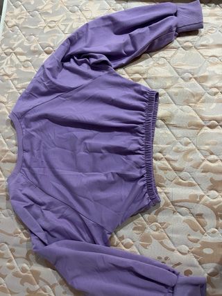 Sudadera corta lila Shein Talla S