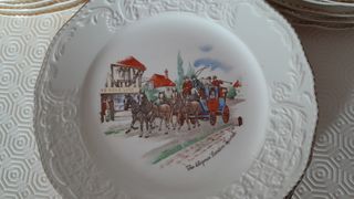 Servizio Piatti Porcellana Oro Bianco