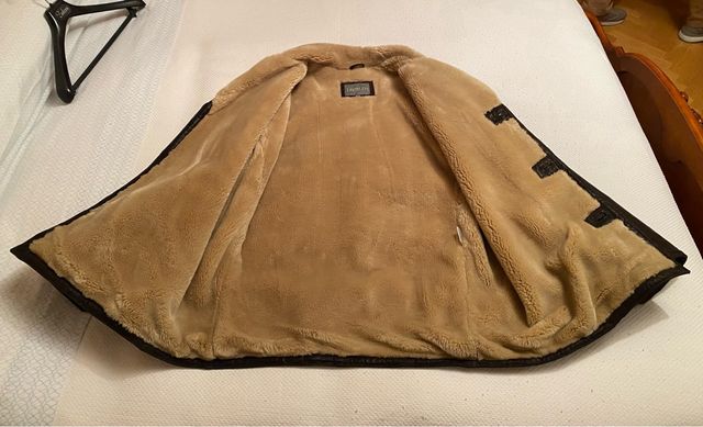 Abrigo de piel marrón Troblos