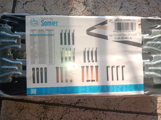 Juego 4 Patas Somier Imex El Zorro