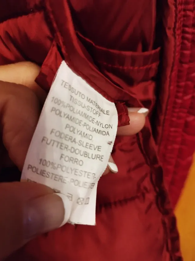 Giubbino piumino rosso
