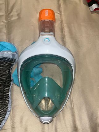 Máscara Snorkel SUBEA Blanca y Naranja