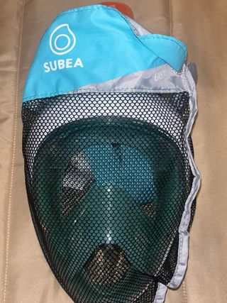 Máscara Snorkel SUBEA Blanca y Naranja