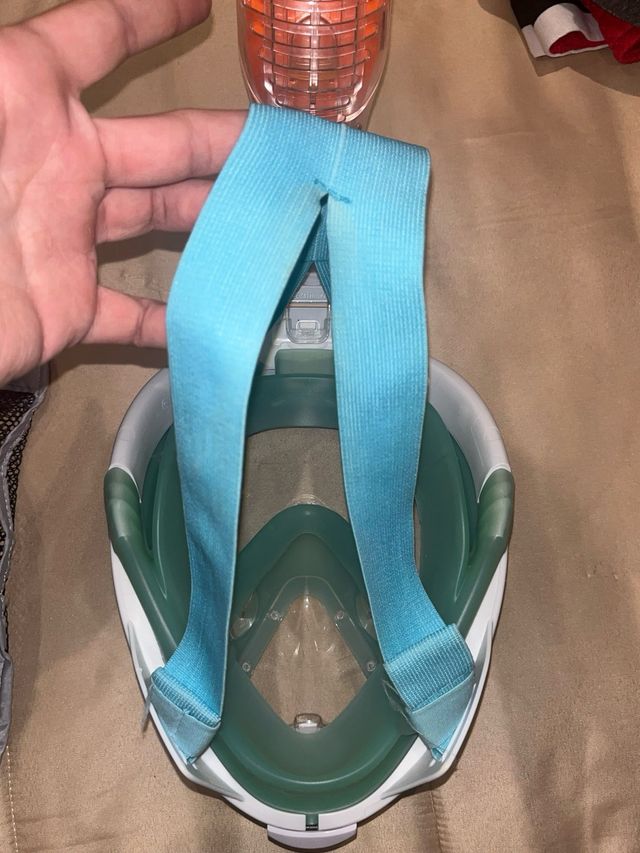 Máscara Snorkel SUBEA Blanca y Naranja