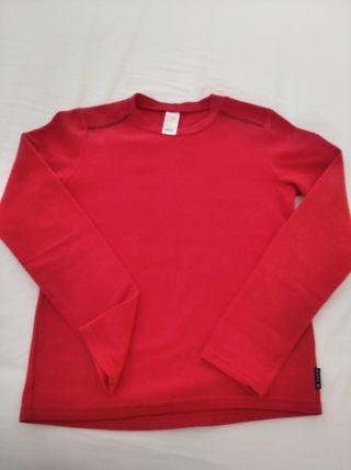 Camiseta térmica niña roja, talla14.