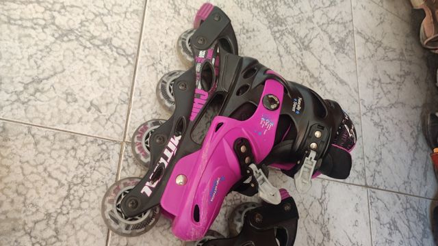 Patines en línea con protecciones. Talla del 35-38