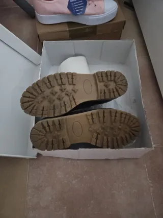 Botines TNY Shoes Mujer Marrón y Plateado