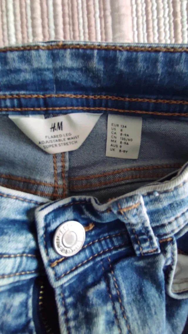 Pantalón campana vaquero niña T8