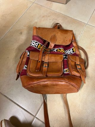 mochila de cuero
