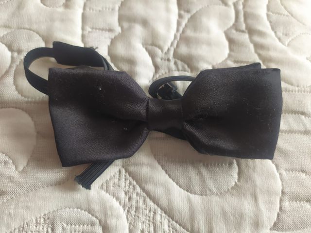 Pajarita caballero ajustable negra