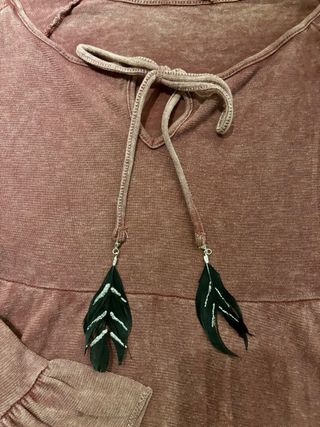 Jersey sudadera acampanado granate desgastado