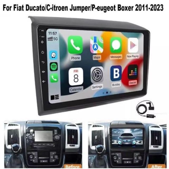 Pantalla 9” Android Ducato Peugeot Boxer Jumper