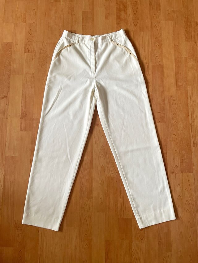 Pantaloni vintage a vita alta con borchie