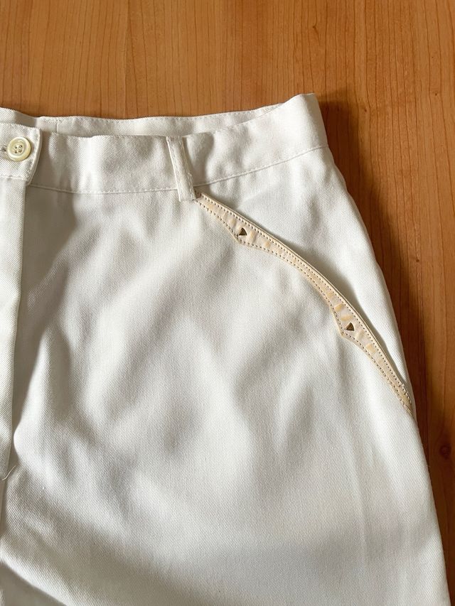 Pantaloni vintage a vita alta con borchie