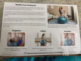 Palla da parto BabyGo 65cm + Pompa