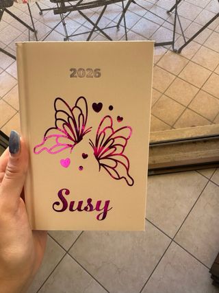 Agenda 2026 personalizzata farfalle e nome