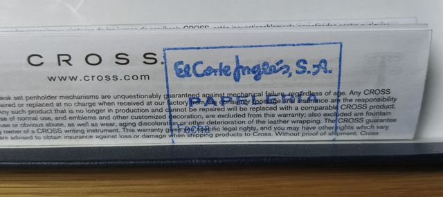 Bolígrafo y tarjetero Cross