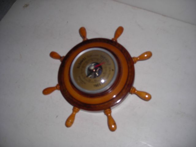 Termómetro Timón Barco Madera