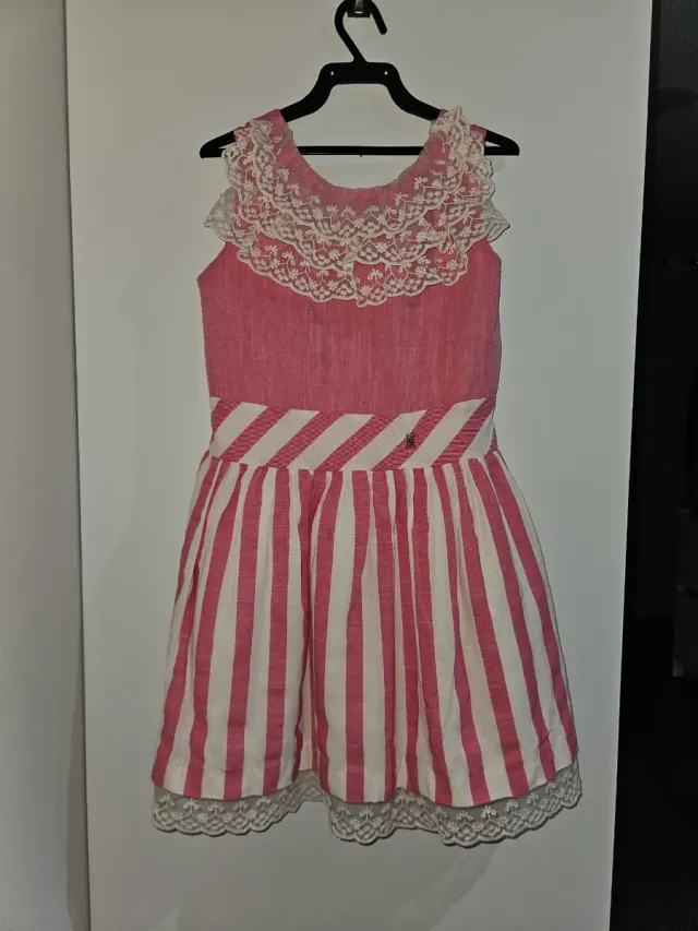 Vestido ceremonia niña rosa talla 10