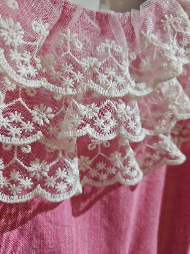 Vestido ceremonia niña rosa talla 10