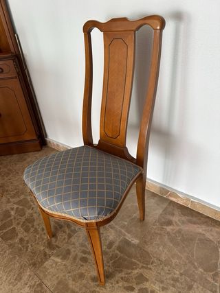 Mesa comedor y 6 sillas madera