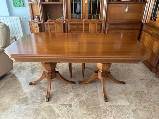 Mesa comedor y 6 sillas madera