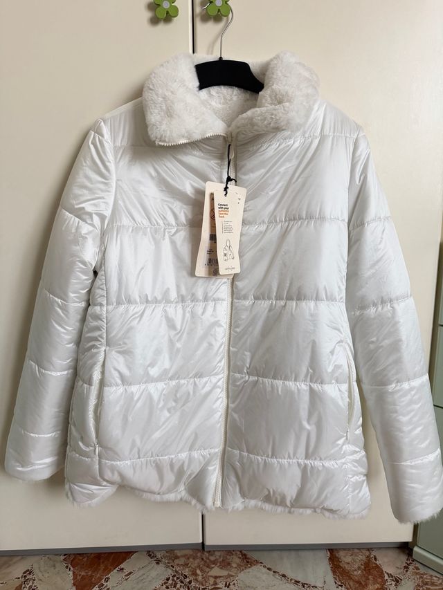 Save the Duck Piumino Bianco Animal Free