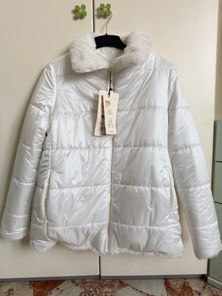 Save the Duck Piumino Bianco Animal Free