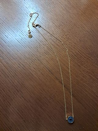 Collar Bimba y Lola azul y dorado.