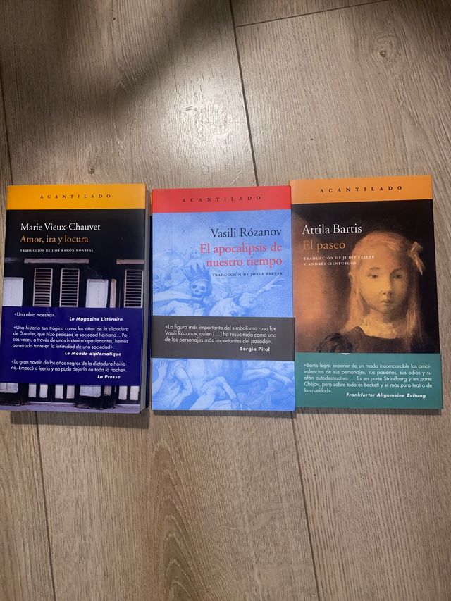 Lote 3 Libros Acantilado: Amor, ira y locura, El a