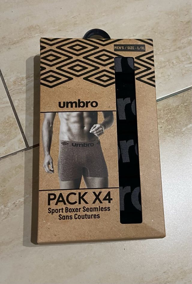 Pack 4 Calzoncillos Umbro Seamless L/XL