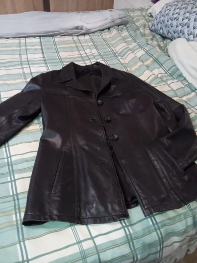 Cazadora Piel Ovino Negra