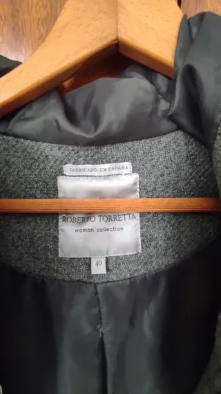 Abrigo Gris Roberto Torreta Talla 38